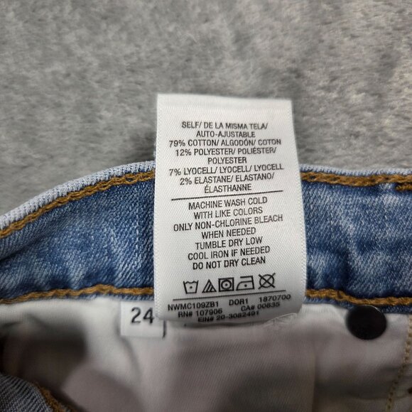 Hudson Jeans Womens 24 Blue Love Crop Bootcut Raw Hem Stretch Preppy Denim NEW - Picture 7 of 10